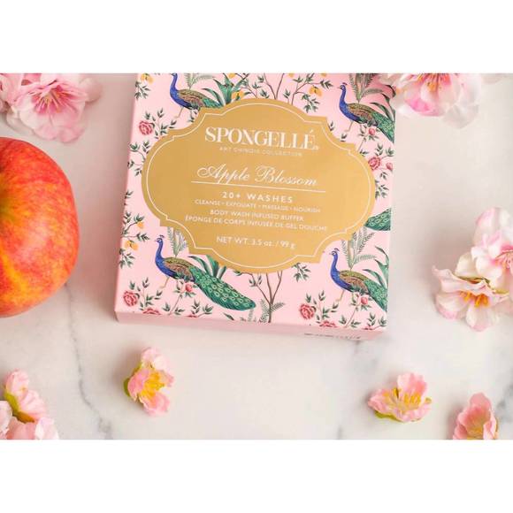 NEW SPONGELLÉ apple blossom body wash infused buffer in white - Picture 2 of 3